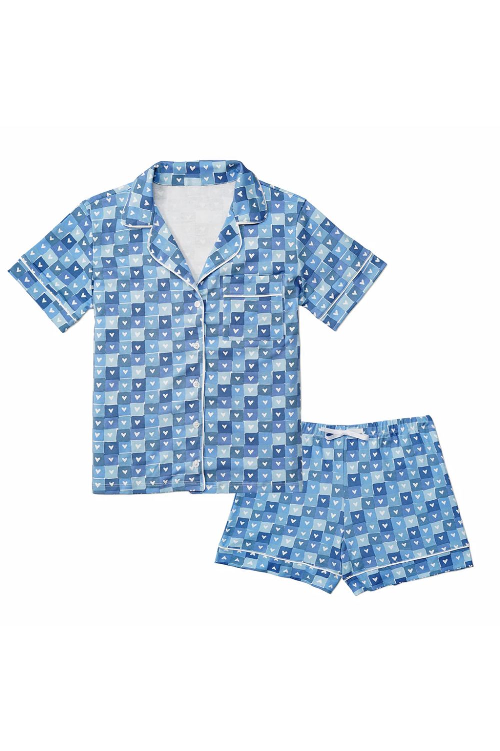 Blue heart pajamas