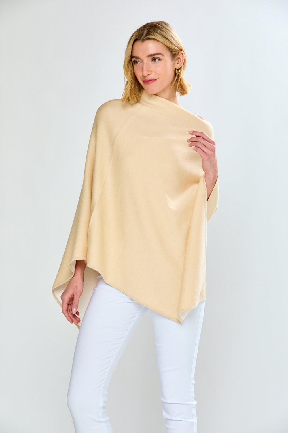 Woman wearing Two Tone Ruana