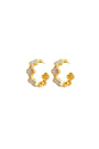 Clover hoop earrings