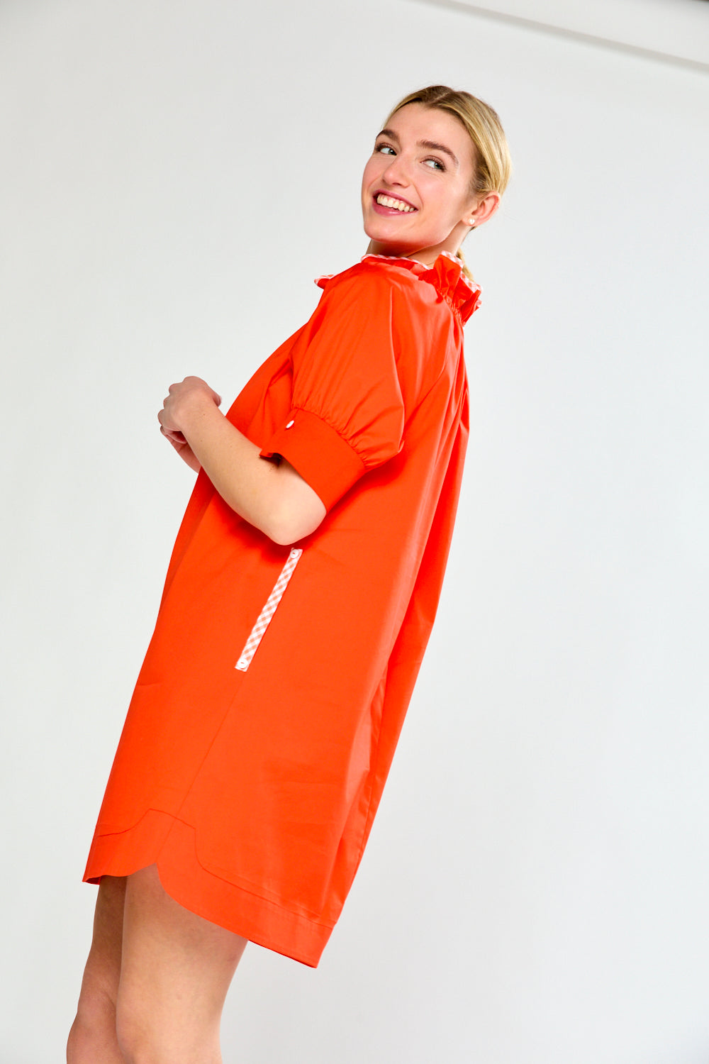 Girl in orange dress