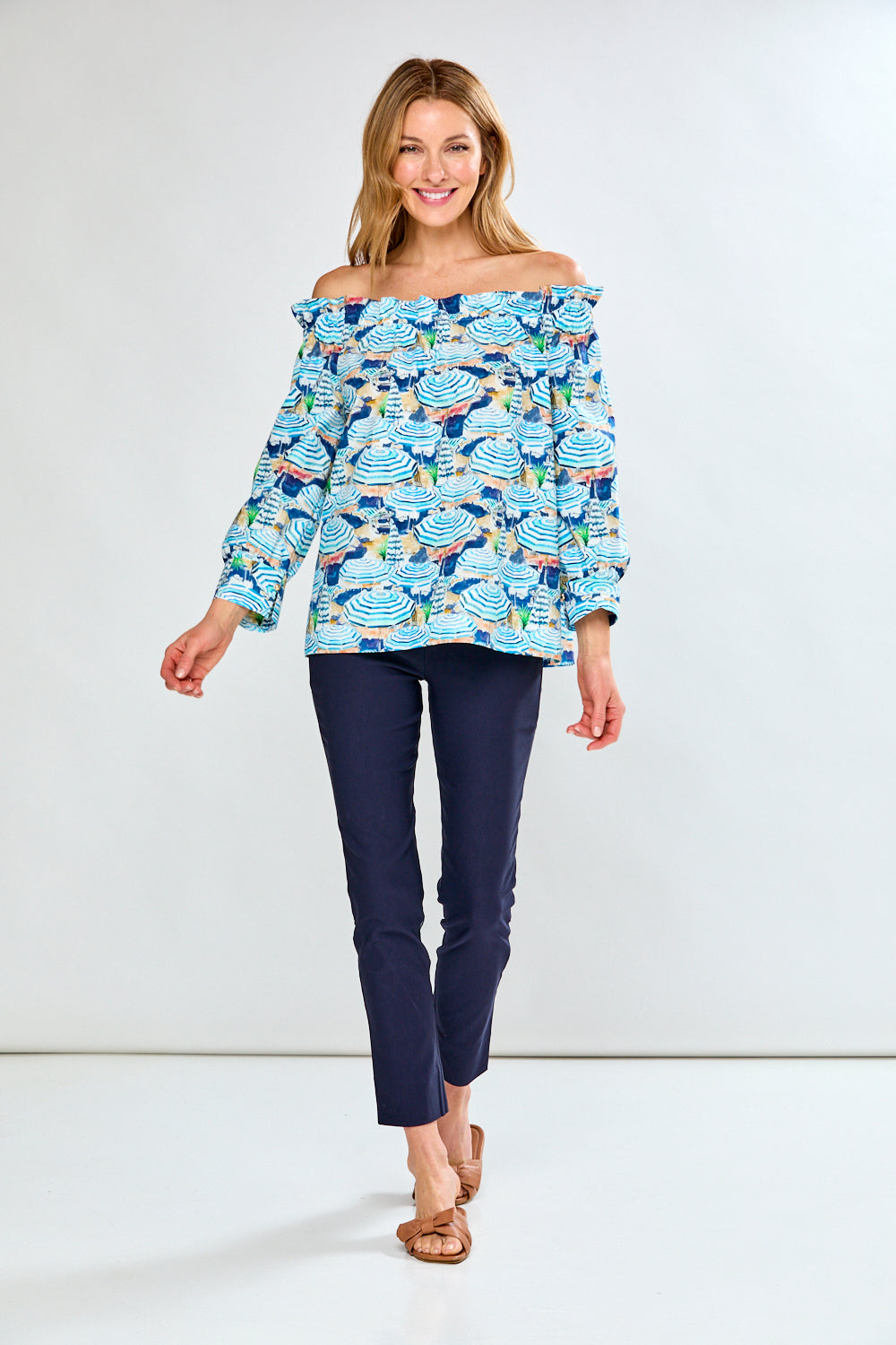 Woman in umbrella top