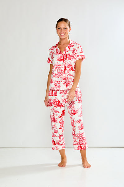 Pink Toile Pima Knit PJ Set – Sara Campbell