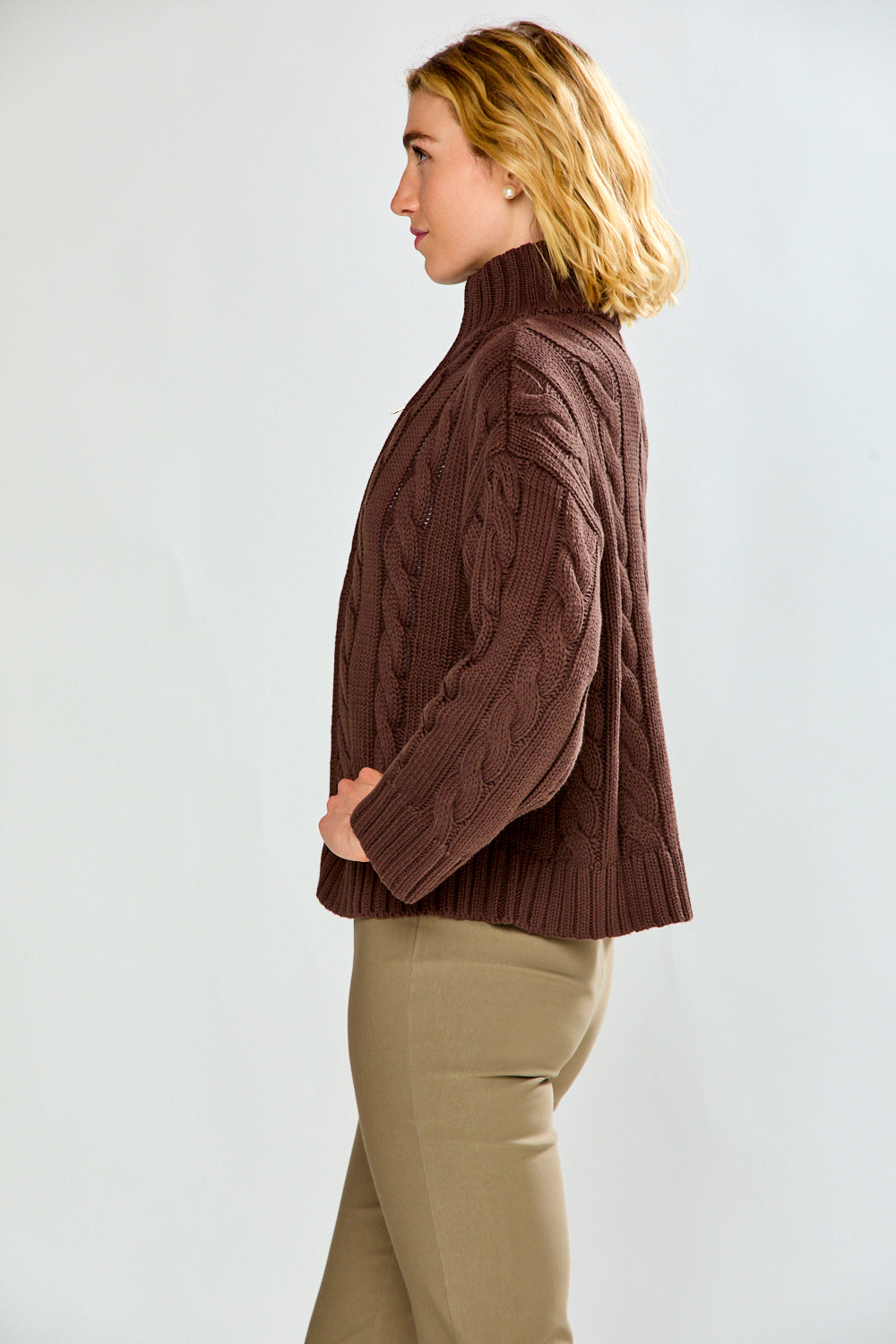 The Cotton Full Zip-Espresso