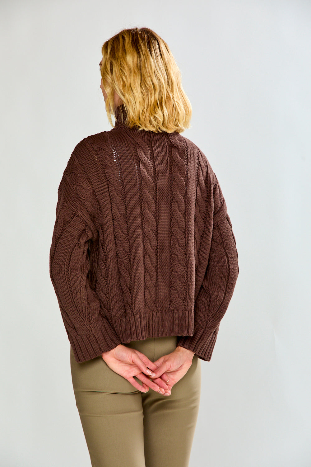 The Cotton Full Zip-Espresso