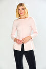 Button Up Cardigan with Opening- Pink
