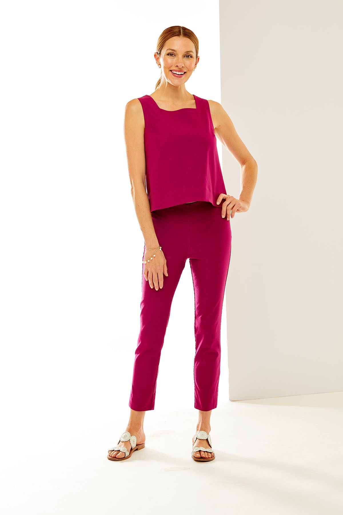 The best-selling Sara Campbell Sheri Pants in boysenberry