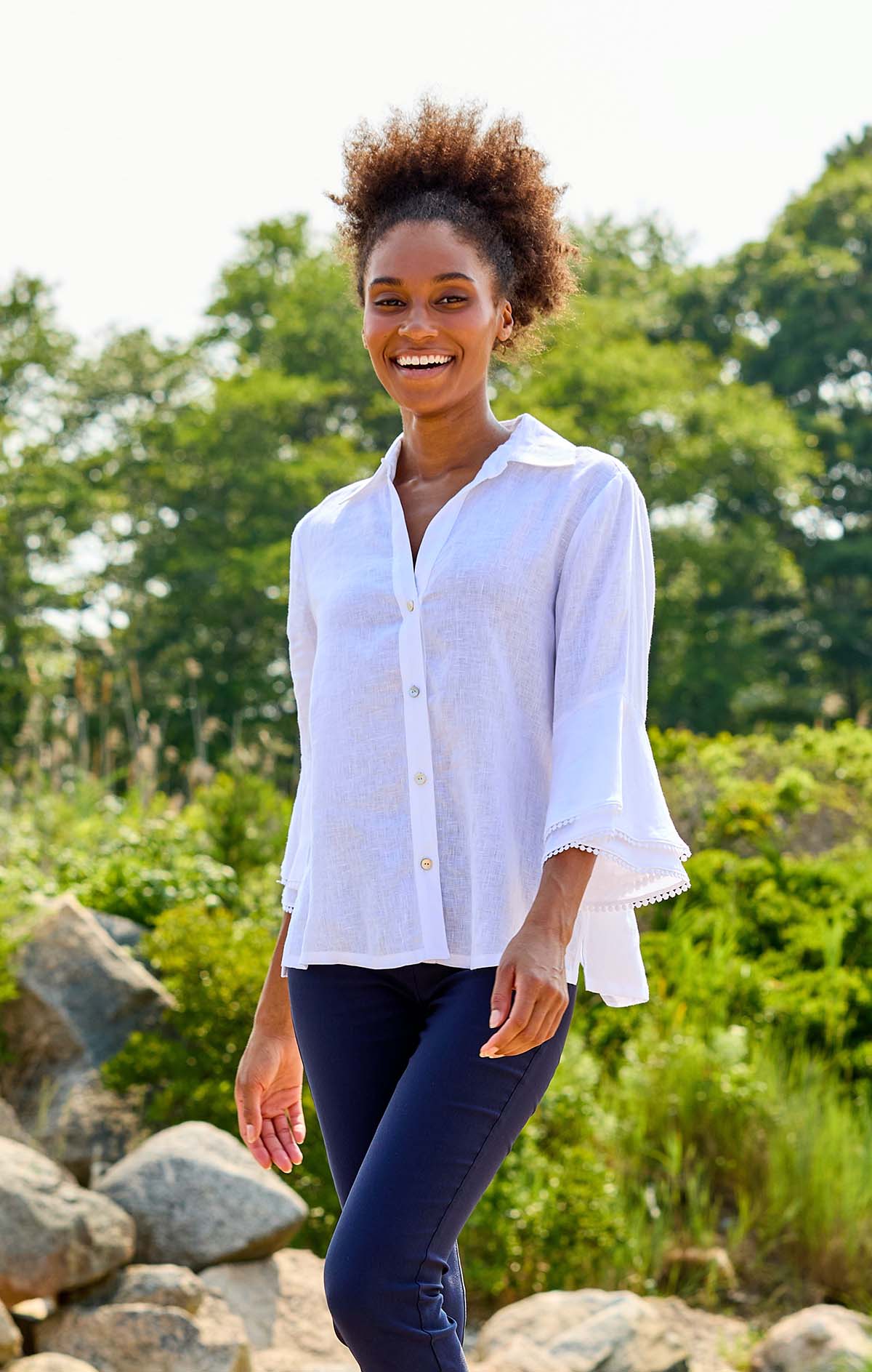 The Lottie Blouse in White