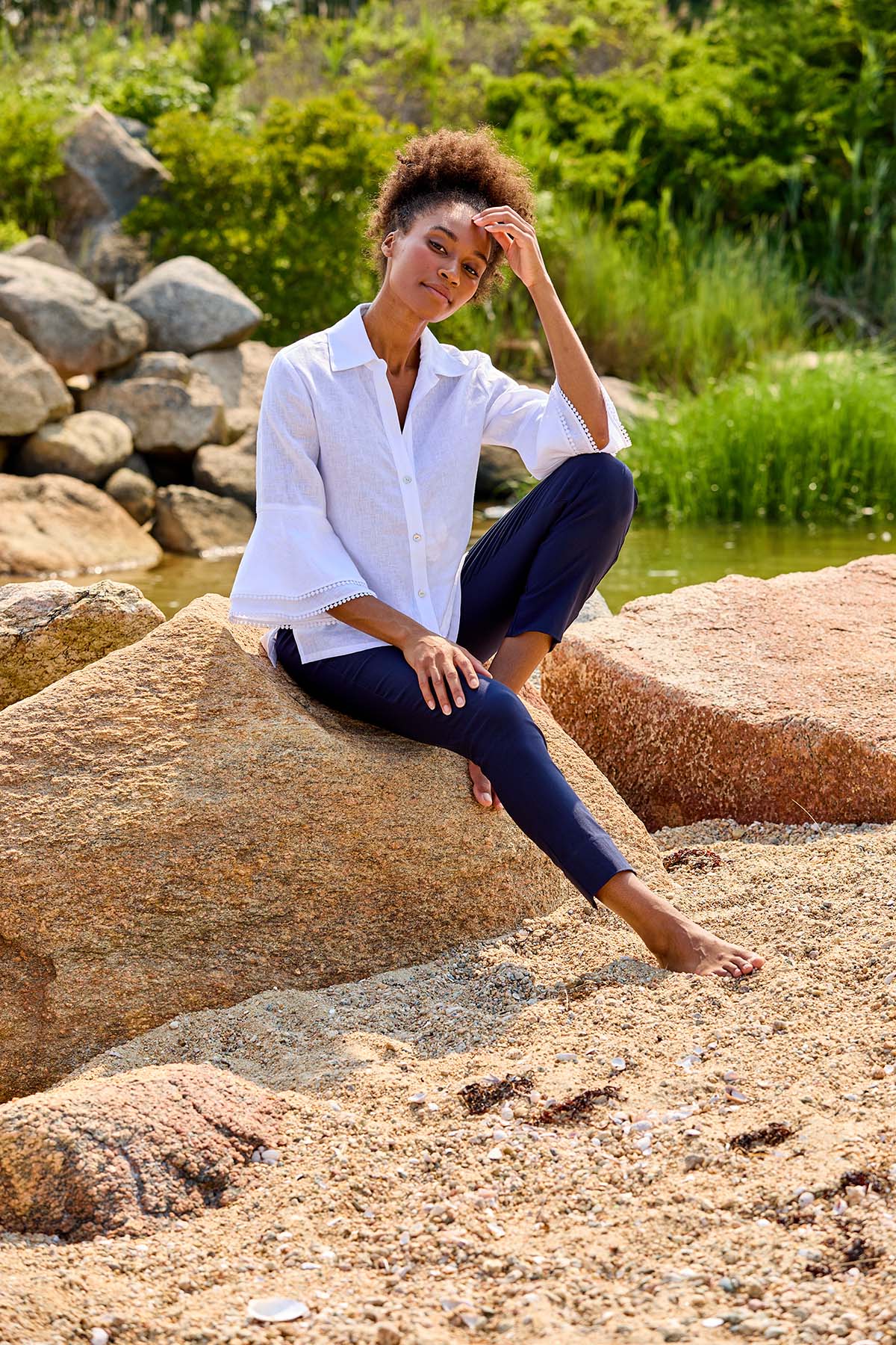 The Lottie Blouse in White