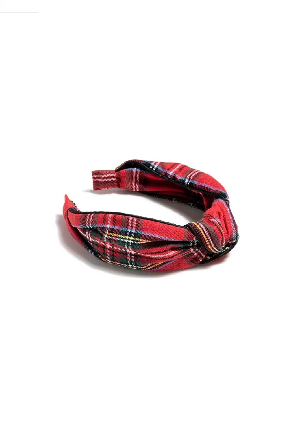 Plaid headband on a white background