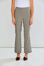Person wearing plaid pants on a white background