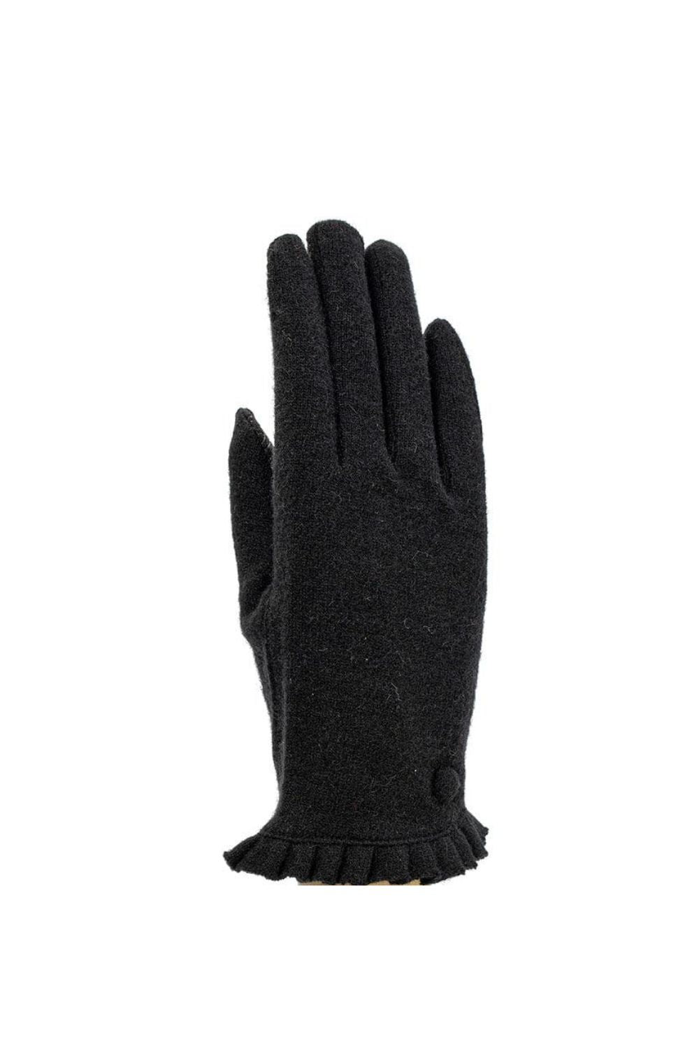 Black ruffle glove