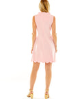 The Signature Stretch Scallop dress in Lt Pink