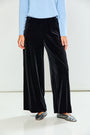 The Winona Pant In Stretch Velvet - Black