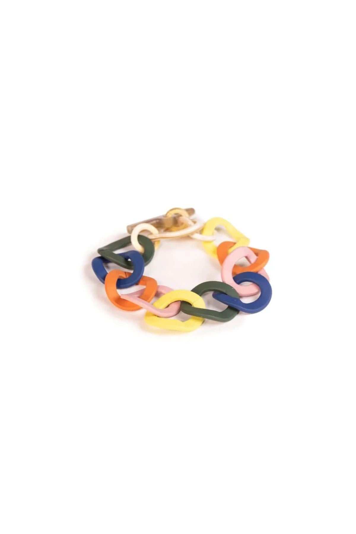 Multi colored link bracelet