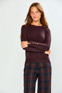 The Crew Pullover with Button Cuffs - Espresso