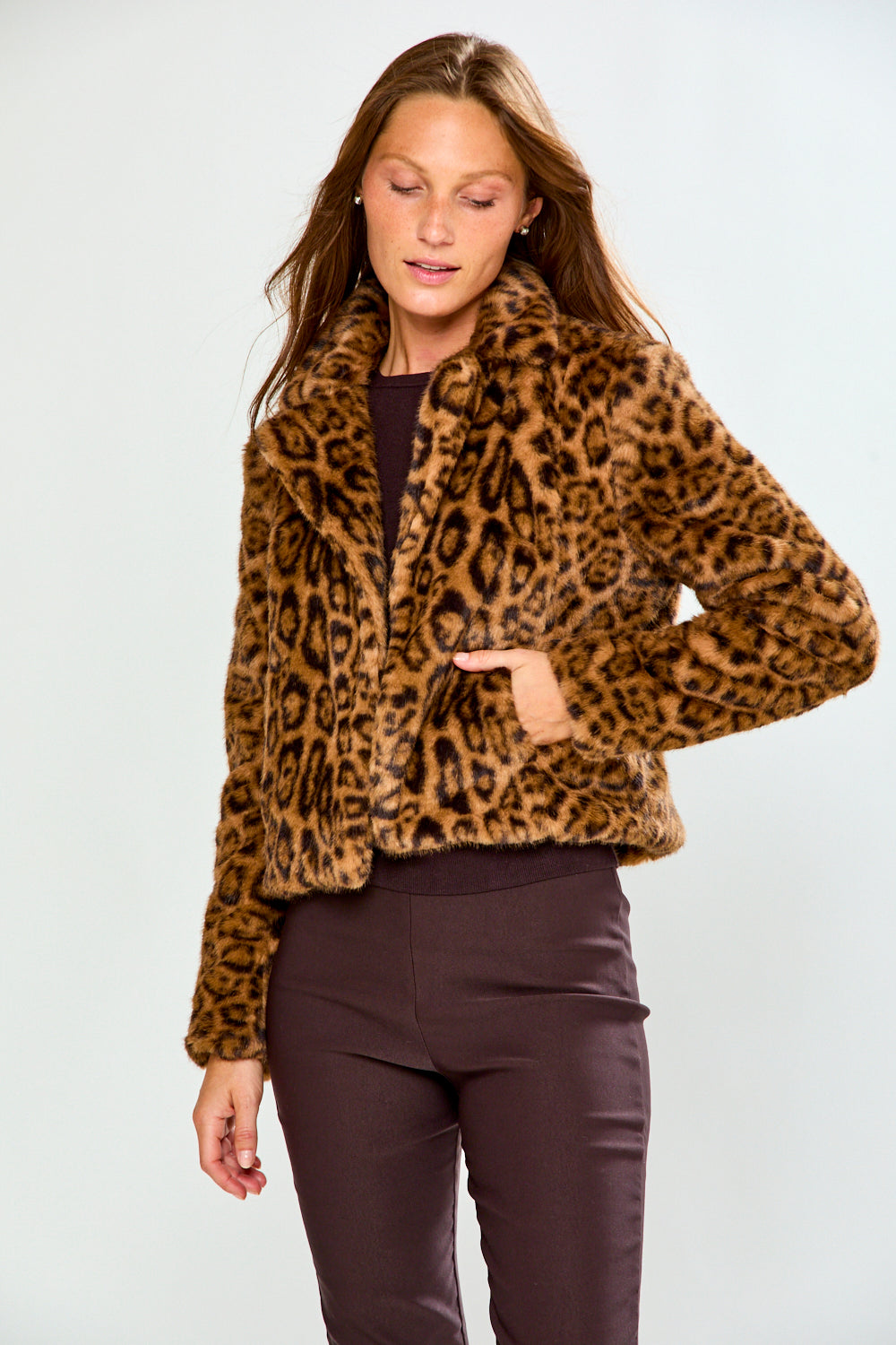 The Faux Fur Jacket - Leopard