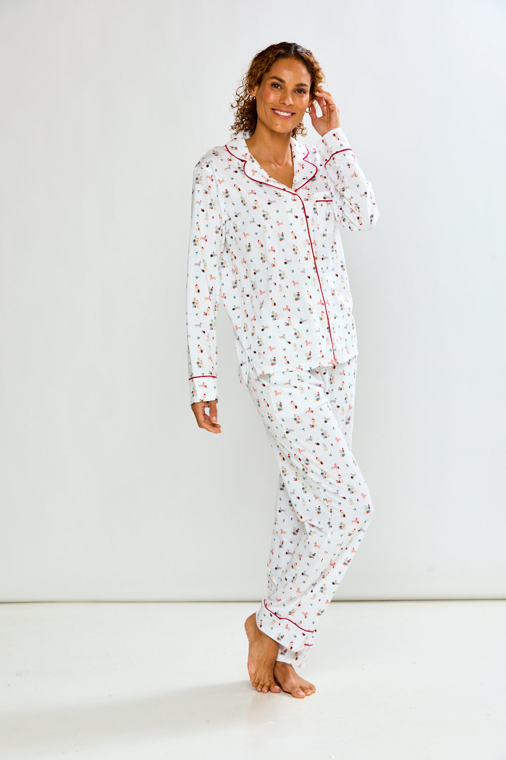 Woman in pajama set
