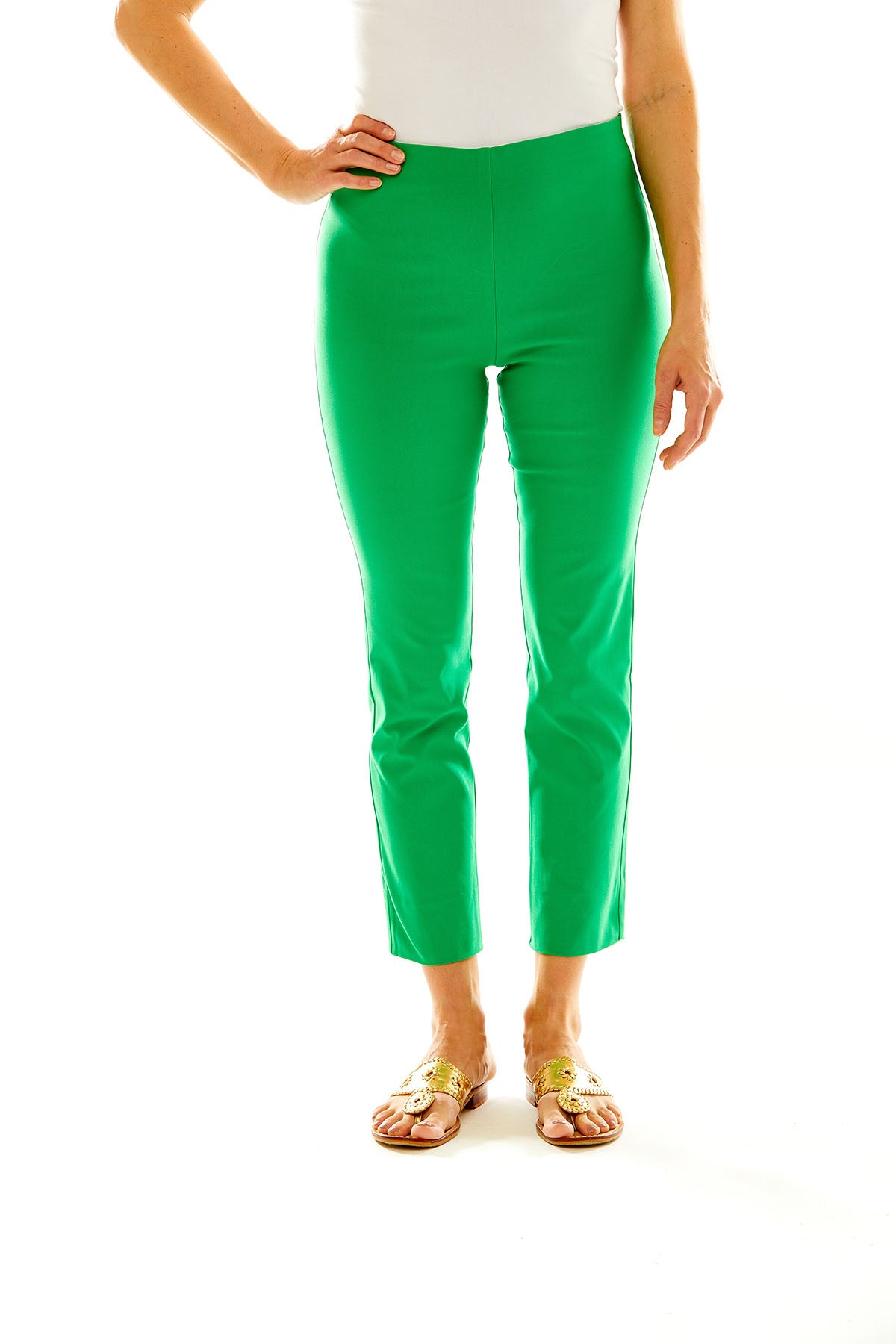 The Sheri Pant in Leaf Green