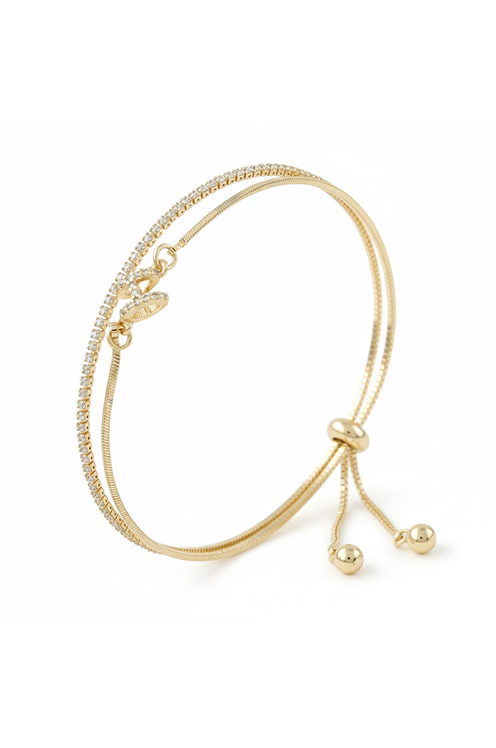 Gold pave bracelet