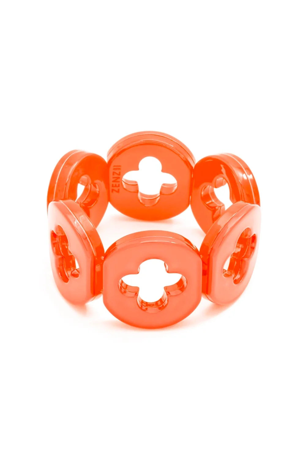 Coral resign clover bracelet