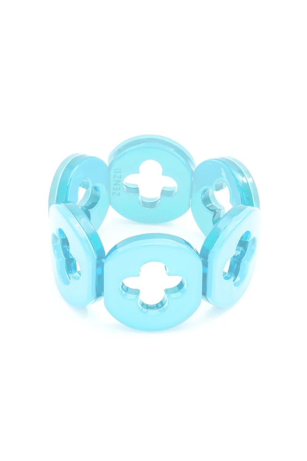 Bright Blue resign clover bracelet