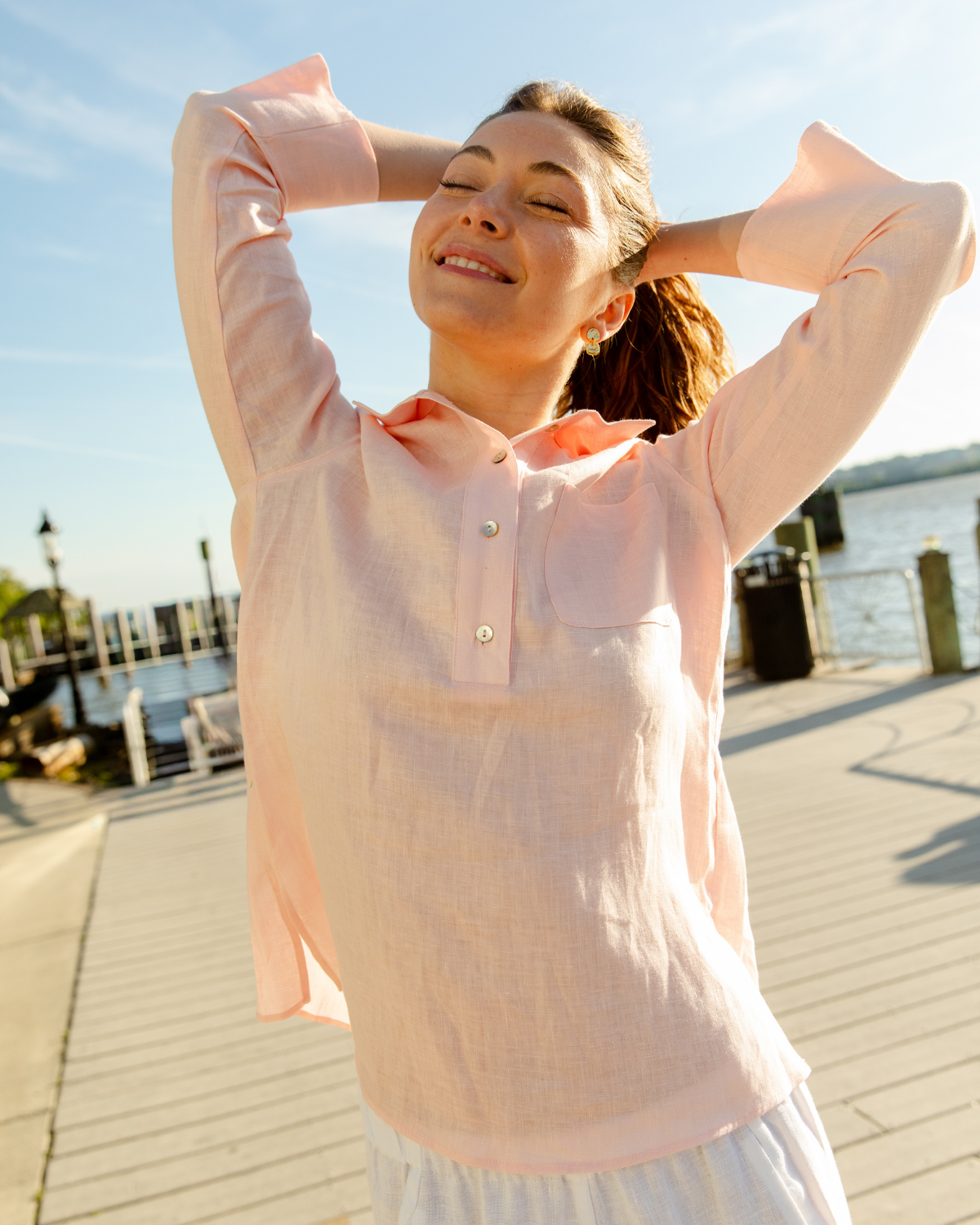 Woman in Short Daniella Tunic