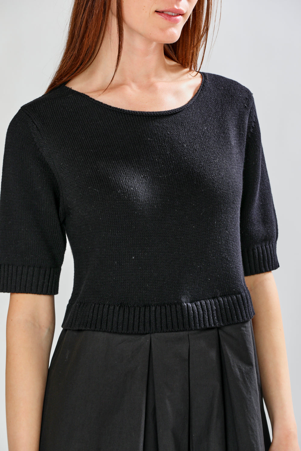 Woman wearing JOAN DRESS - BLACK