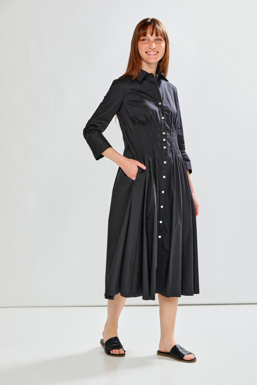 The Long Alexis Dress in Black S