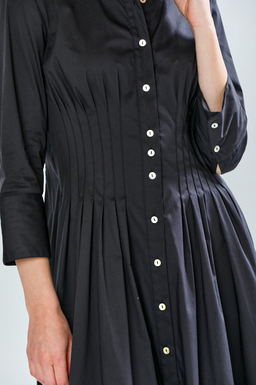 Woman in black dress