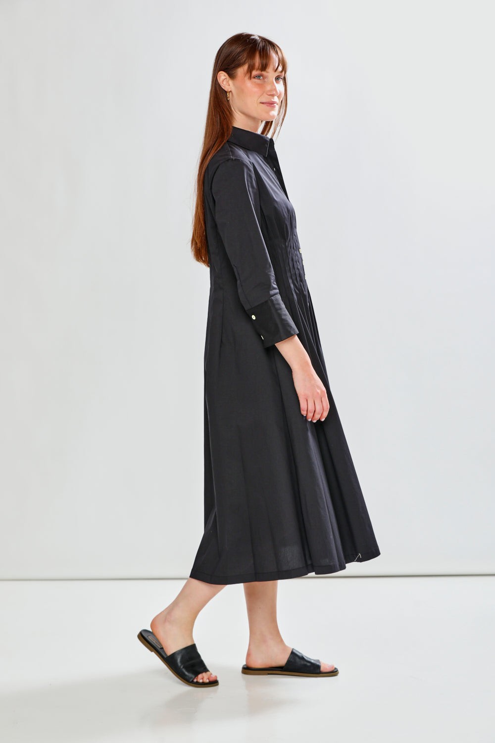 Woman in black dress