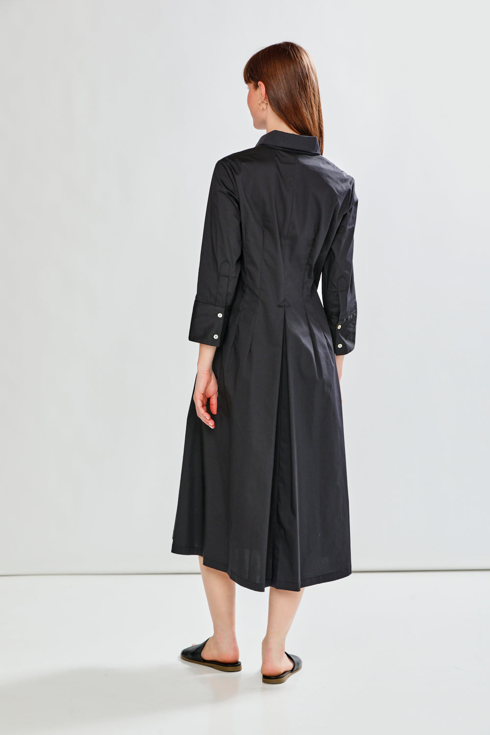 Woman in black dress