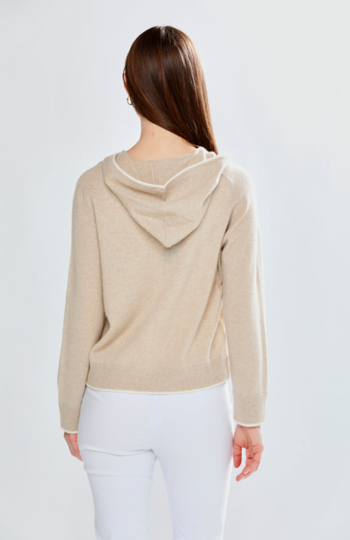A zip-front cardigan 