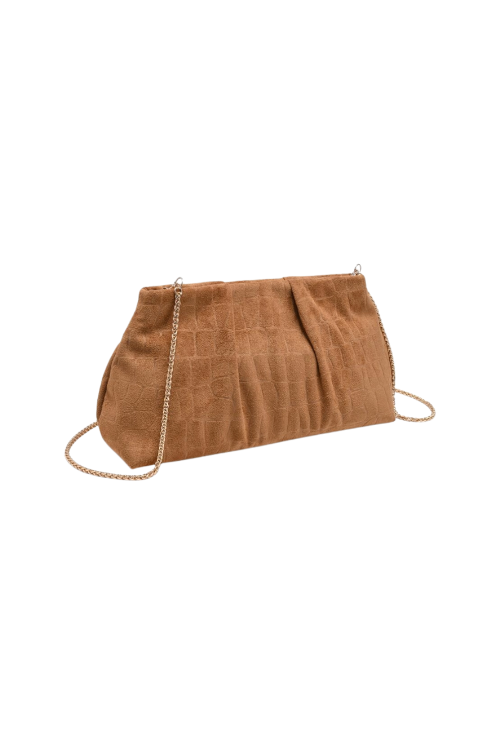 The Croc Clutch - Tan