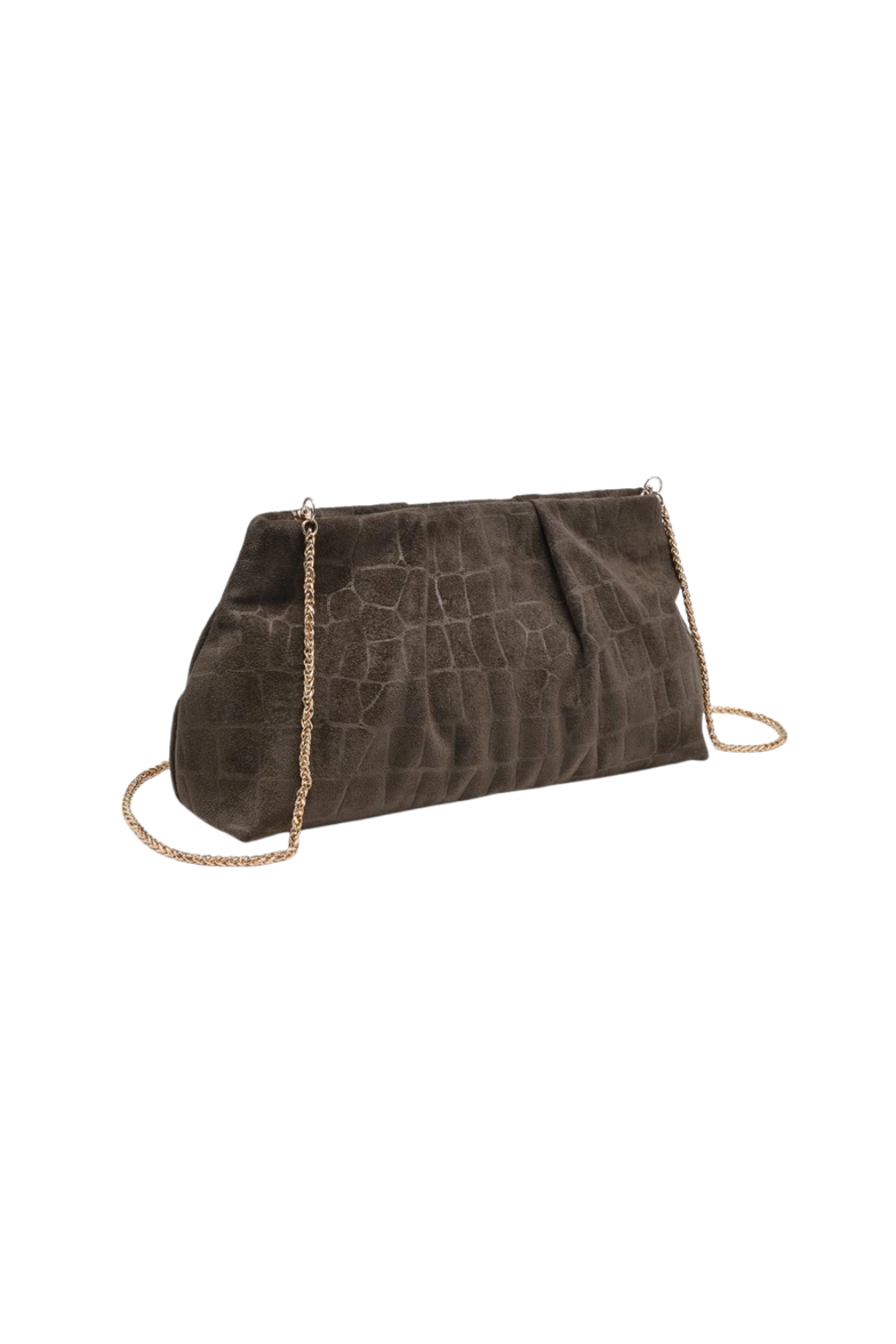 The Croc Clutch - Olive