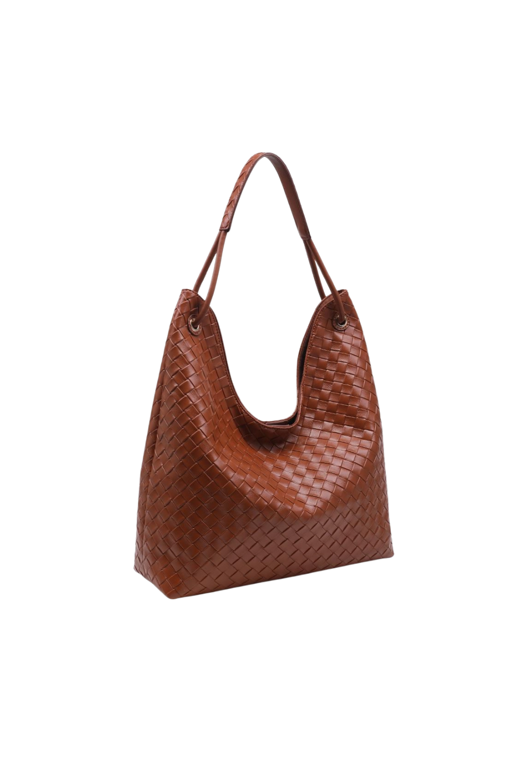 The Woven Hobo Bag - Cognac