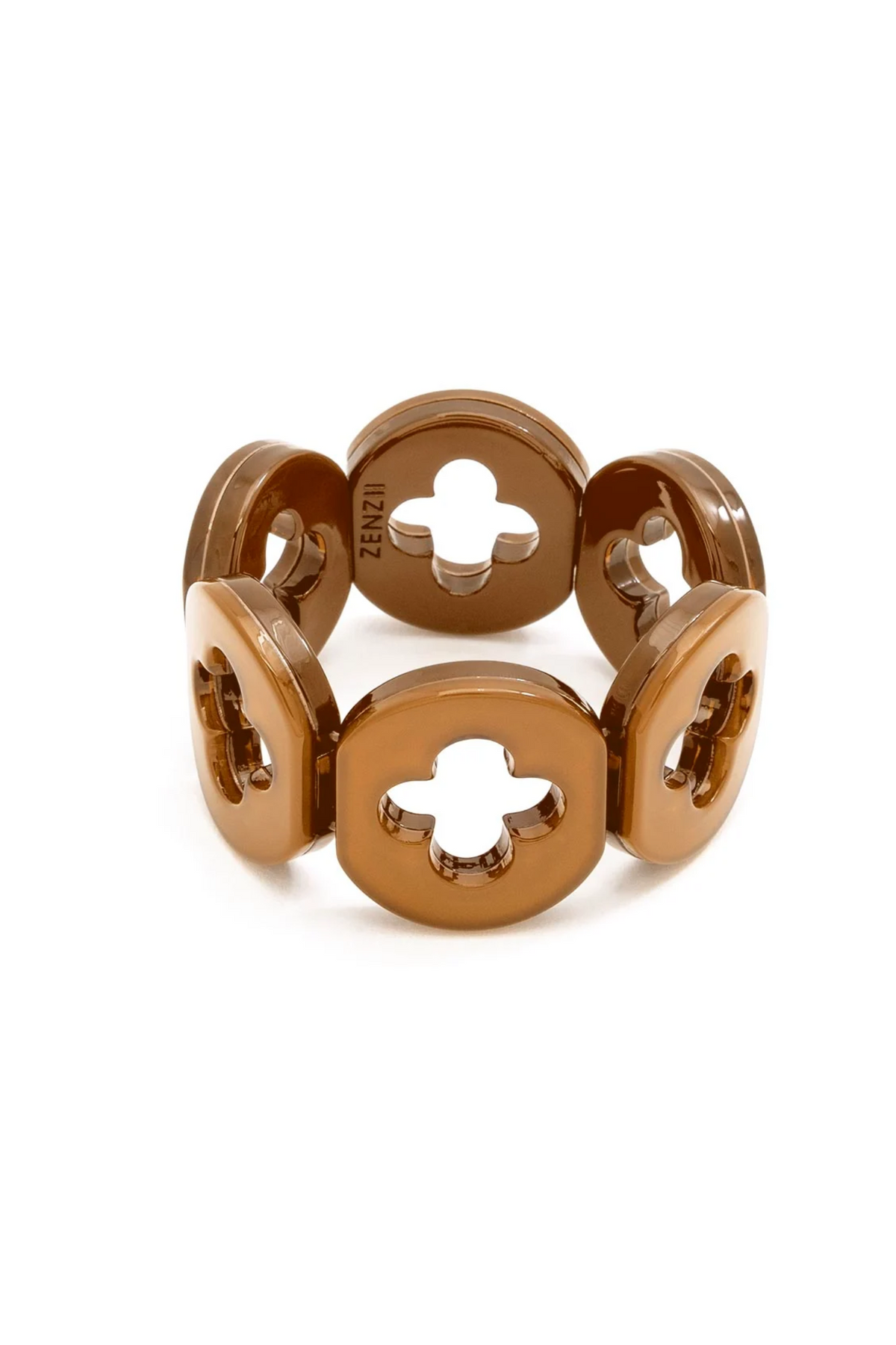 Brown resign clover bracelet