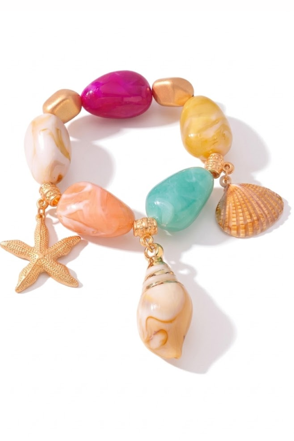 Starfish Shell Charm Bracelet
