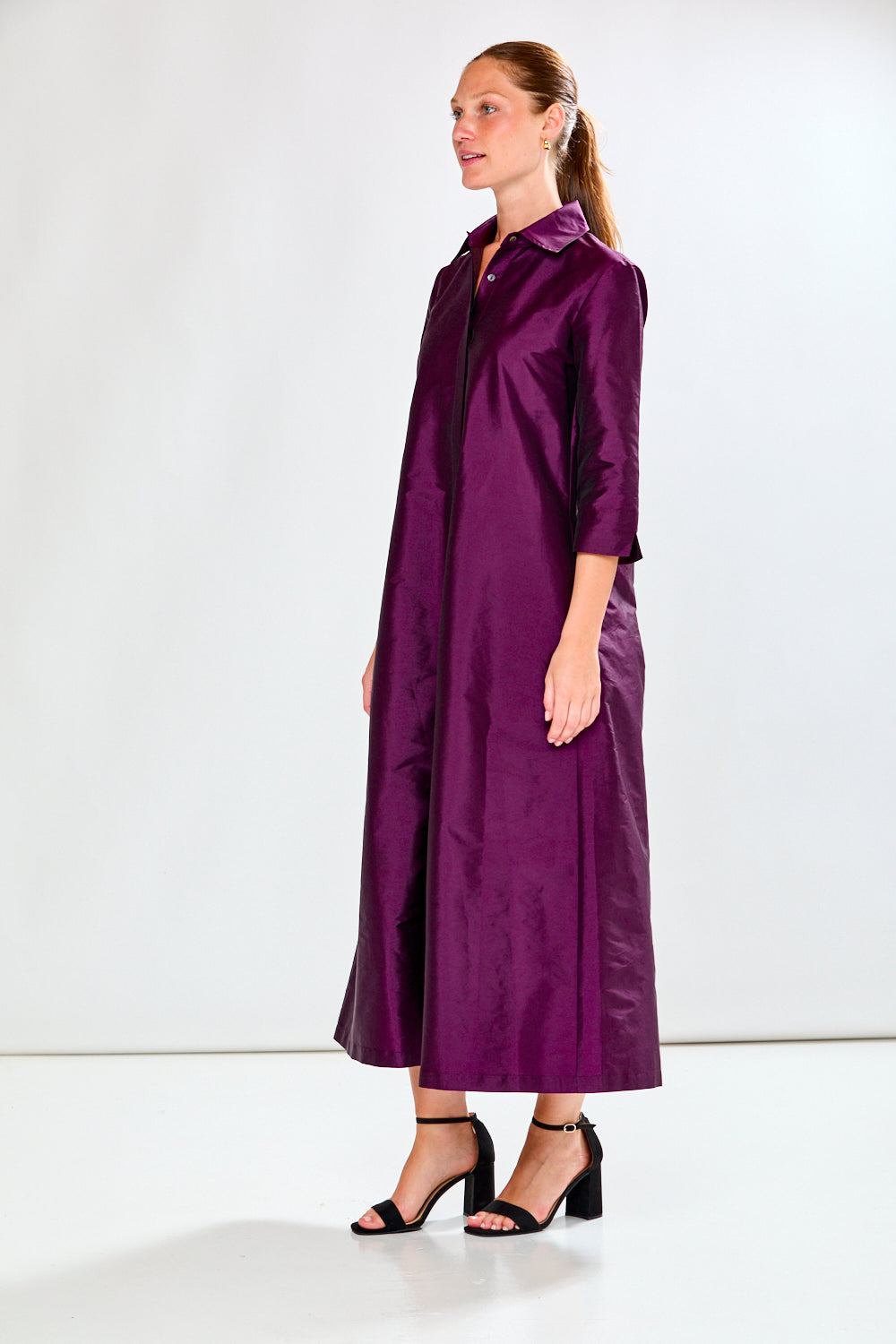 The Hollie Dress in Eggplant