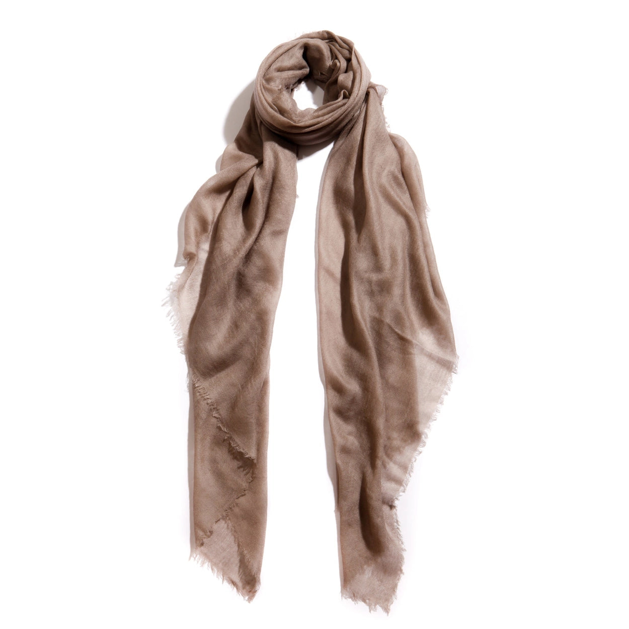 Brown scarf on a white background