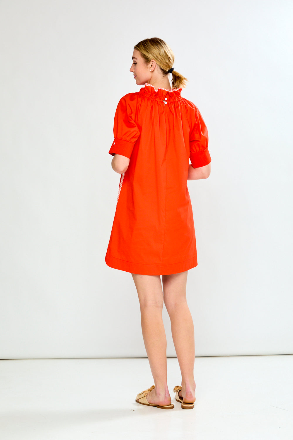 Girl in orange dress