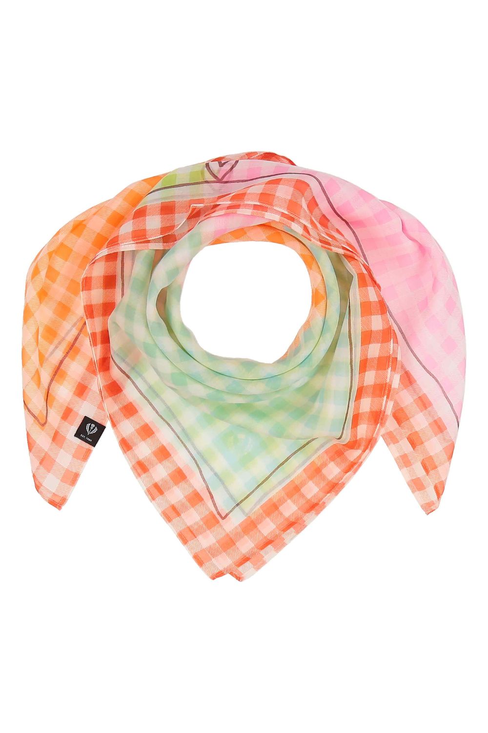 Multi gingham scarf