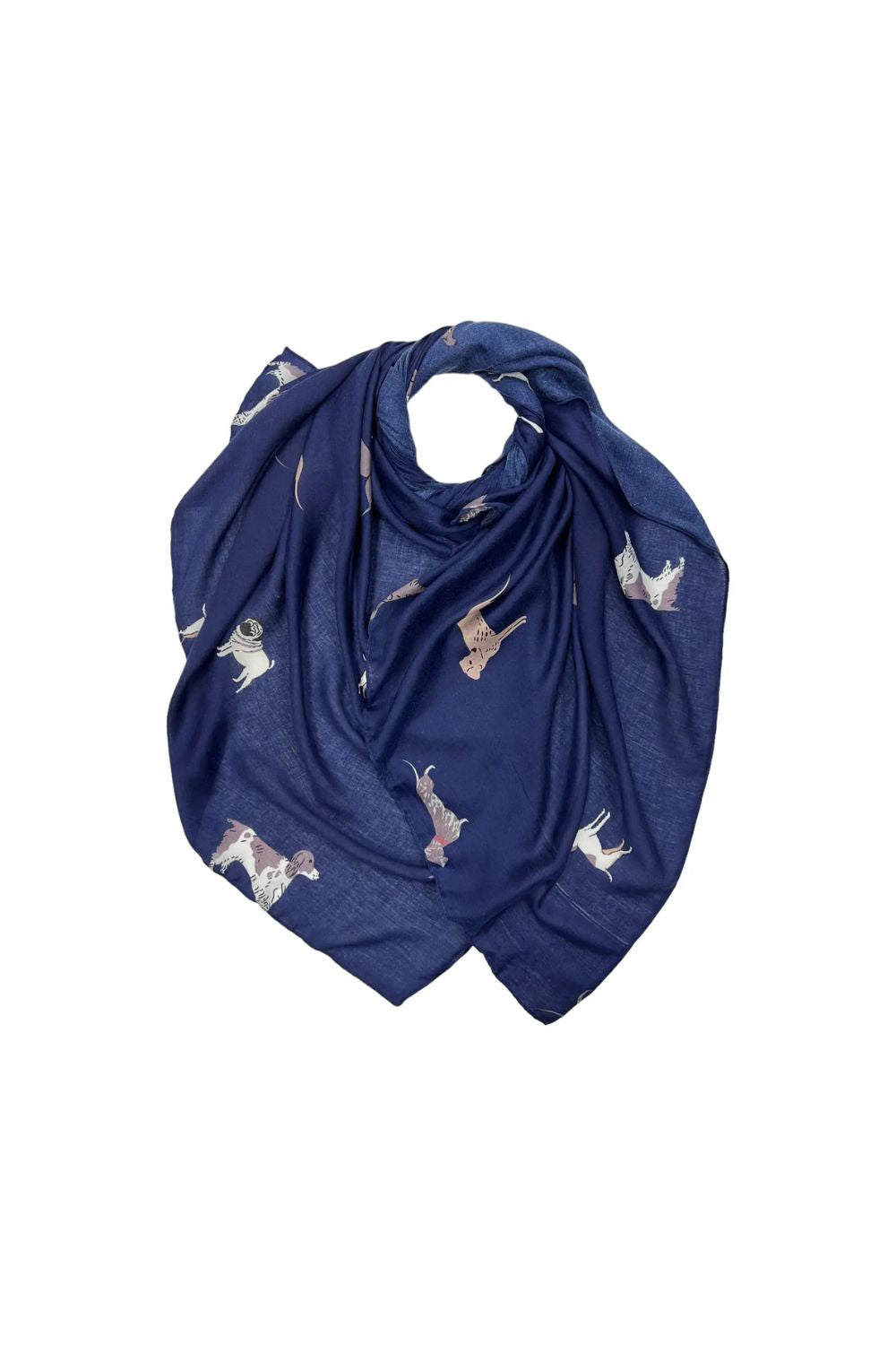 Navy dog scarf