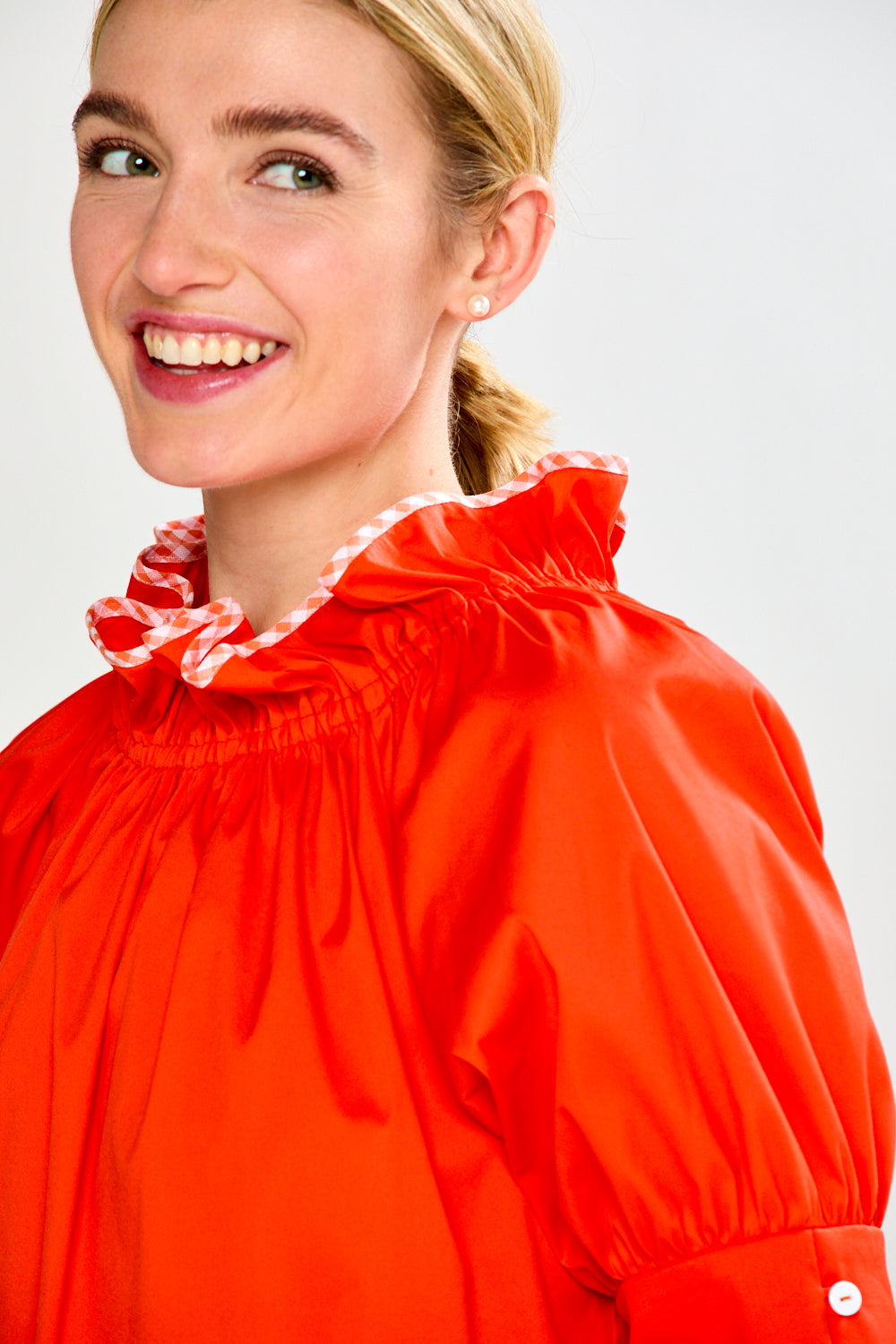 Girl in orange dress