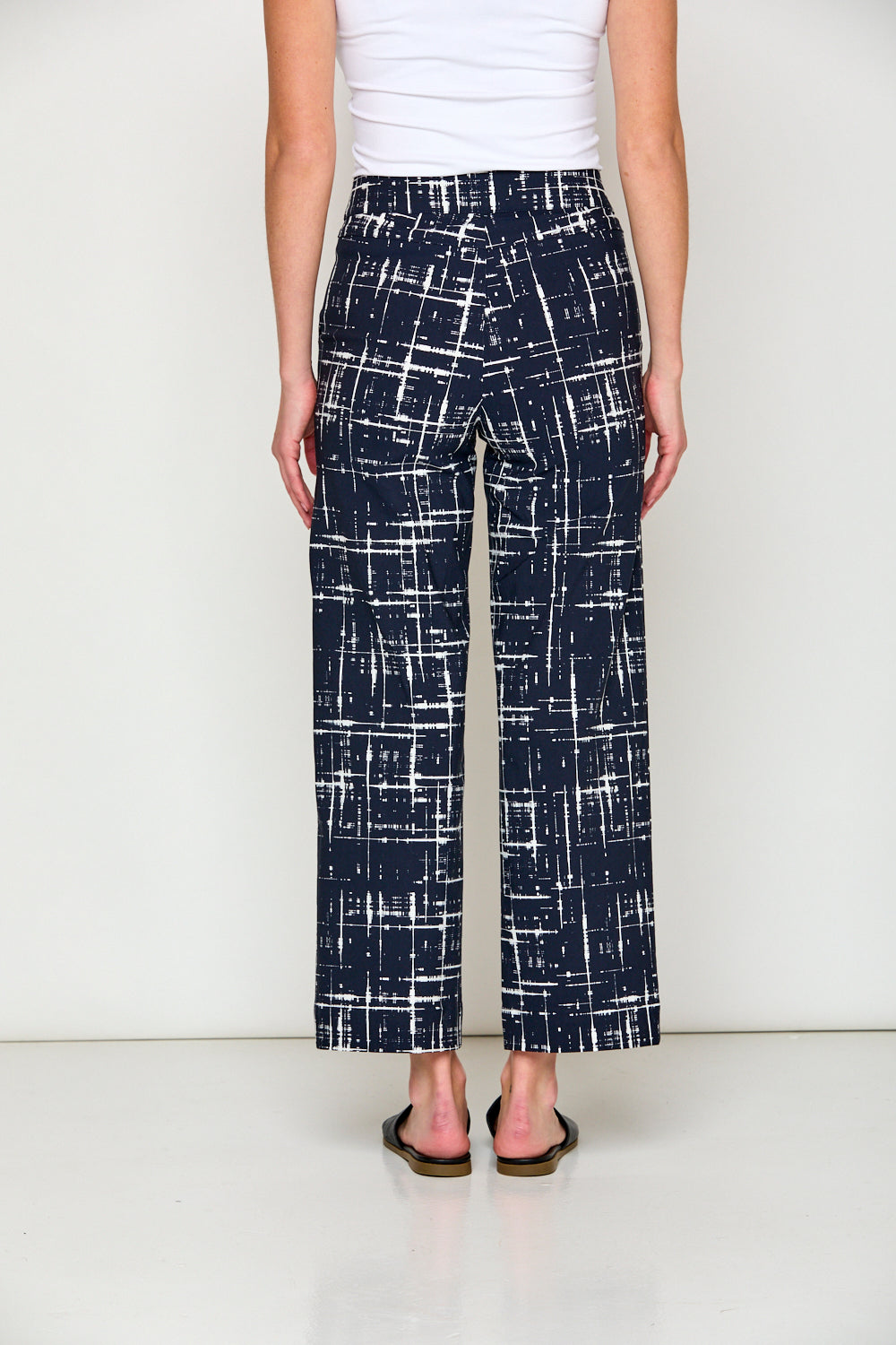 Midnight and white willow pant