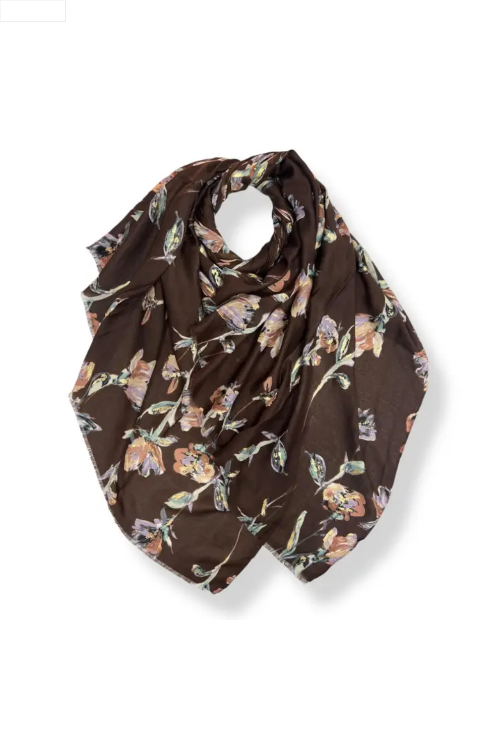 Floral patterned scarf on a white background