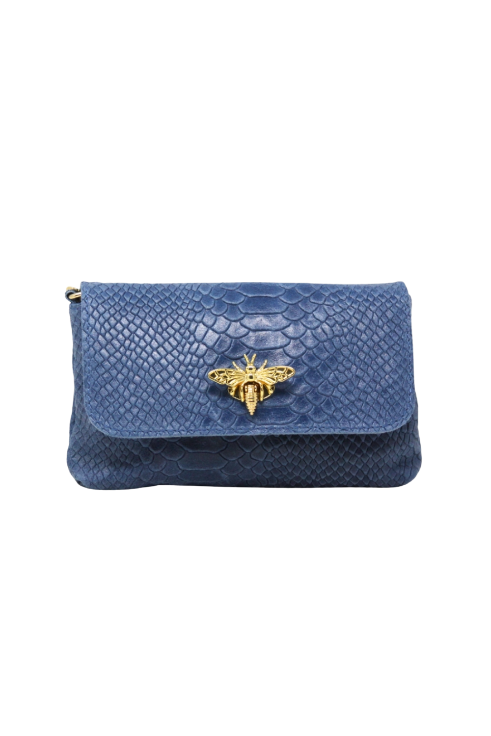 BEE LEATHER BAG WITH GOLD CHAIN