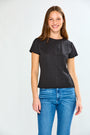 Woman wearing The Pamela Top in Cable