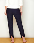 The Sheri Pant with a Mini Ruffle Hem Detail in Navy