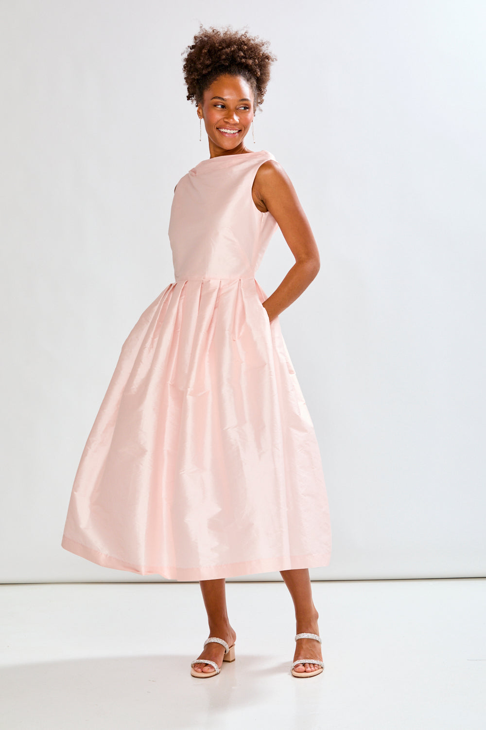 blush pink formal dresses For Sale Crystal Satin Off-Shoulder Evening SS442 Rendered in a soft blush pink palette Blush Pink Glitter Tulle Evening