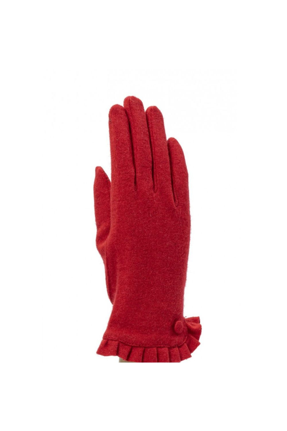 Red ruffle glove